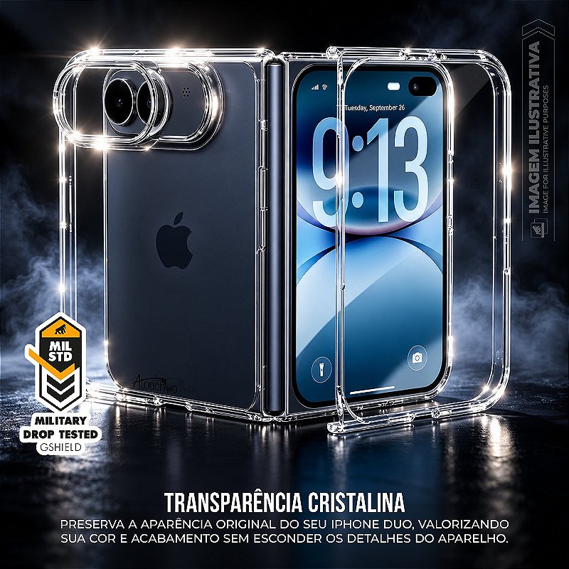 Capa Transparente Slim com Proteção Anti-impacto e Visual Cristalino - iPhone Duo - Antishock - foto 4