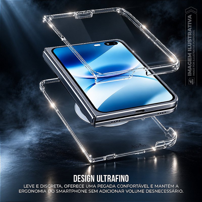 Capa Transparente Slim Anti-impacto com Visual Cristalino e Magsafe Integrado - iPhone Duo - Antishock - foto 3