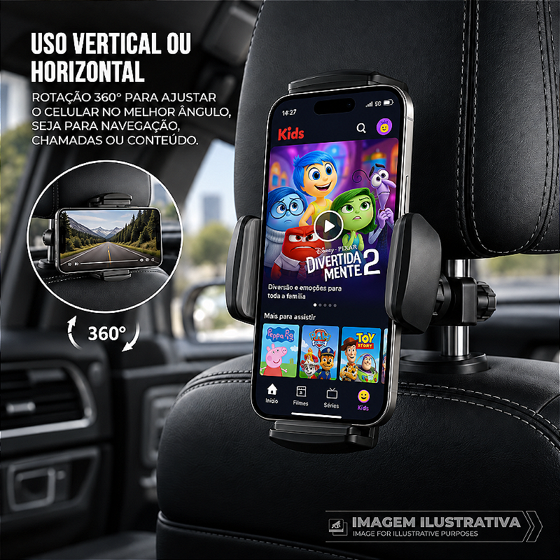 Kit Espelho Infantil Retrovisor com Ajuste 360° Armor + Suporte Veicular para Banco Traseiro com Rotação 360° Survivor – Gshield - foto 7