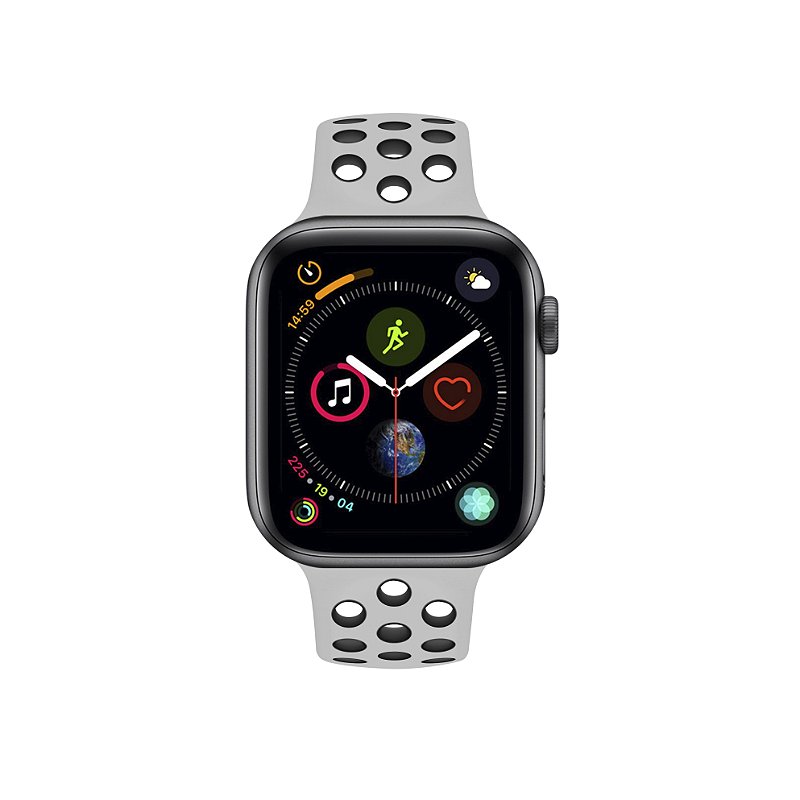 Pulseira para Apple Watch 42 / 44 / 45MM Armor Running - Branco e Preto - Gshield