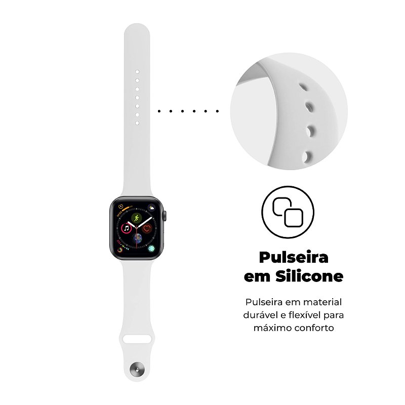 Pulseira para Apple Watch 42 / 44 / 45MM Ultra Fit - Branco - Gshield