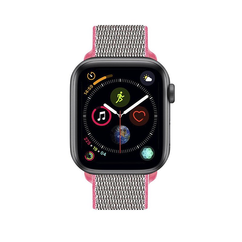 Pulseira para Apple Watch 42 / 44 / 45 / 49MM Ballistic - Rosa - Gshield