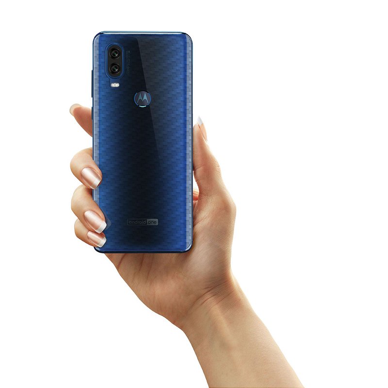 Película para Motorola One Vision - Traseira de Fibra de Carbono - Gshield - foto 3