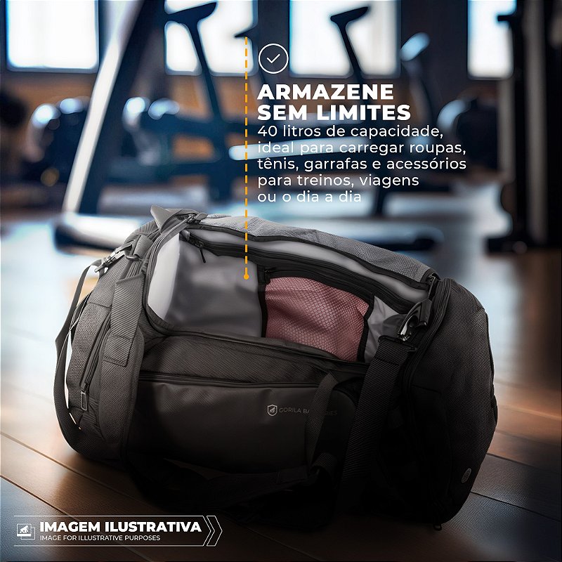 Bolsa de Academia Fitness Mala de Viagem - Mochila Running - Gshield