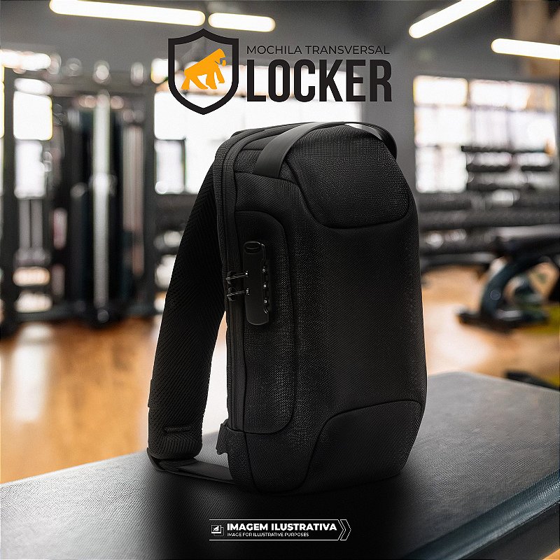 Mochila Transversal de ombro Locker - com antifurto - Gshield - foto 6