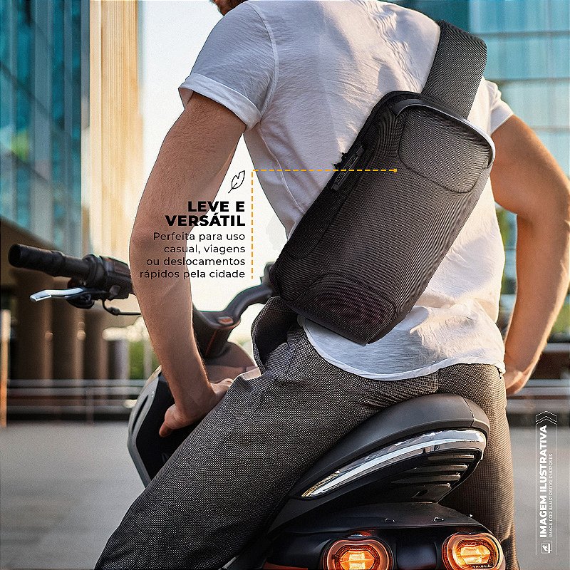 Mochila Transversal de ombro Locker - com antifurto - Gshield - foto 4