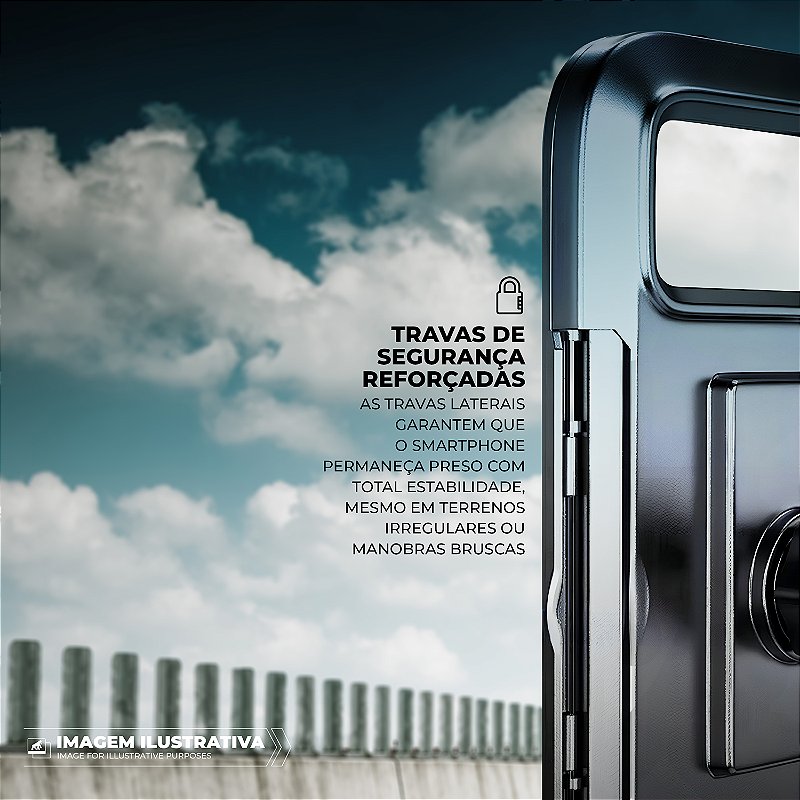 Suporte para Moto, Bicicleta, Bike - à prova d'água e com rotação 360º - Dual Tech - Pequenos Defeitos -Gshield - foto 6