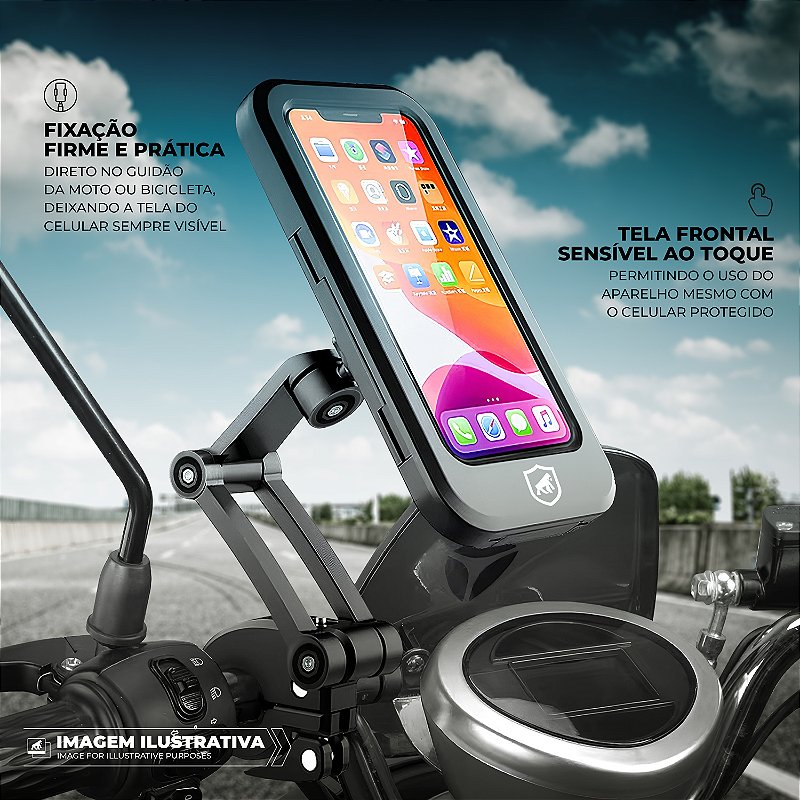 Suporte para Moto, Bicicleta, Bike - à prova d'água e com rotação 360º - Dual Tech - Pequenos Defeitos -Gshield - foto 2