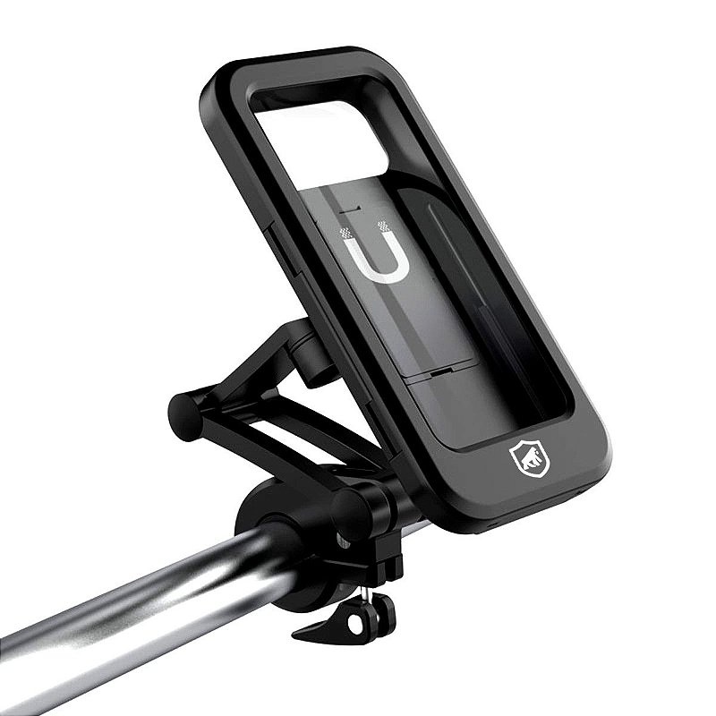 Compra online de Suporte universal de telefone para motocicleta, bicicleta,  para Samsung, iPhone, Xiaomi, OPPO, Huawei Moto Scooter, à prova d'água,  dobrável, capa de suporte para celular