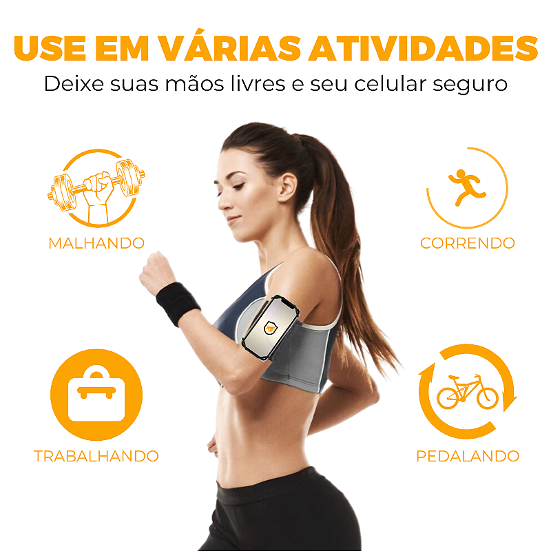 Braçadeira para Corrida porta celular Armband Atomic Universal - Gshield (para celulares de até 7.0 Polegadas) - foto 8