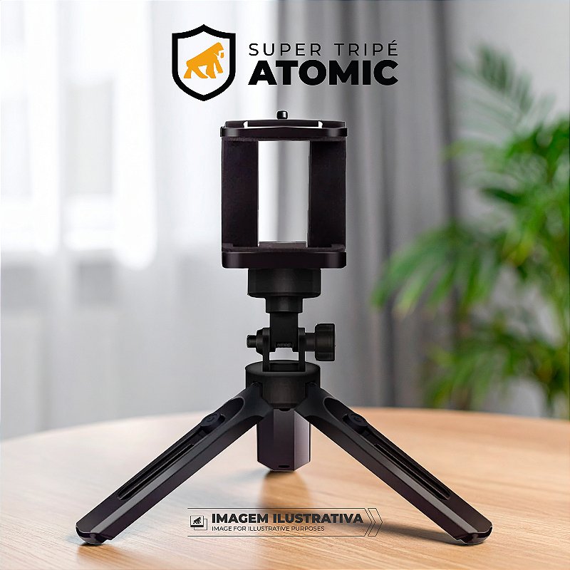 Suporte Tripé para Celular e Câmera - Ajustável, Leve e Dobrável para Mesa e Vídeos - Atomic - Gshield - foto 6