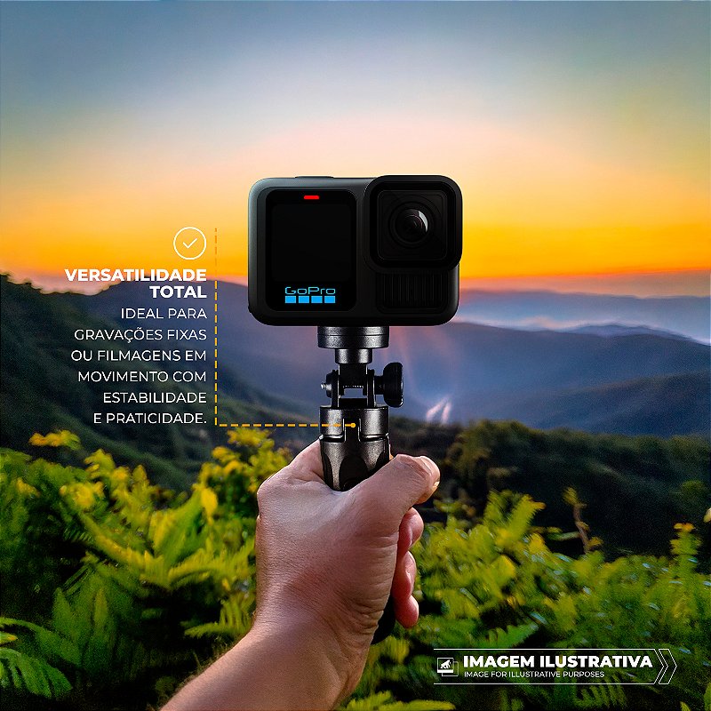 Suporte Tripé para Celular e Câmera - Ajustável, Leve e Dobrável para Mesa e Vídeos - Atomic - Gshield - foto 3