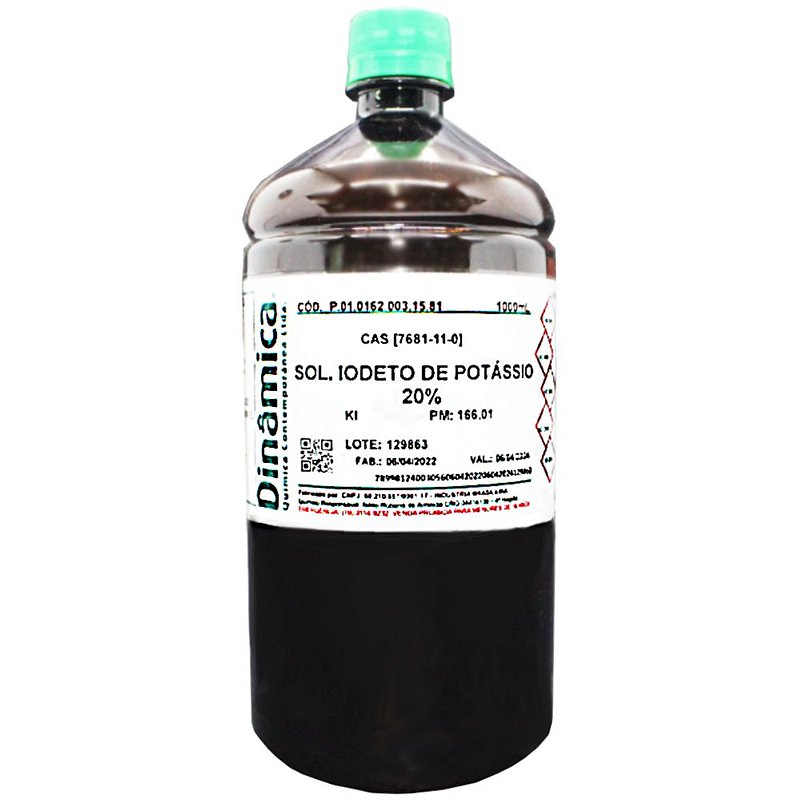 SOLUCAO IODETO DE POTASSIO 20% 1L - Didática SP
