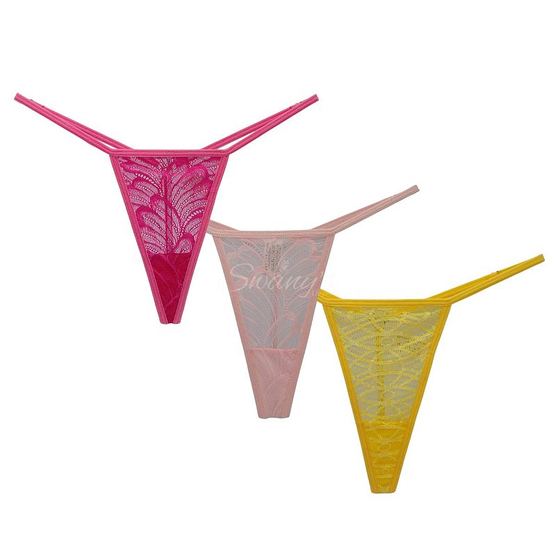 Kit Calcinha Micro Fio Dental String 3 Unidades