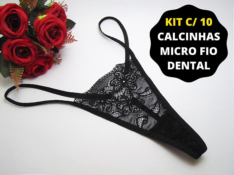 Kit 10 Calcinhas Micro Fio Dental em Atacado