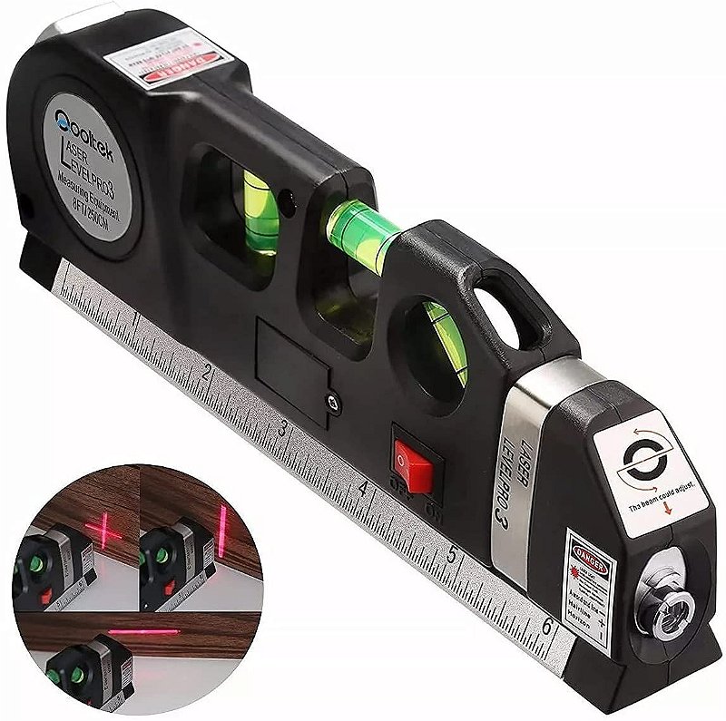 Trena Nivel a Laser Nivelador Medidor Profissional - MEGAELETROSOM