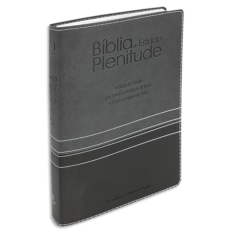 Bíblia de Estudo Plenitude capa Preto e Cinza Escuro - Livraria ...