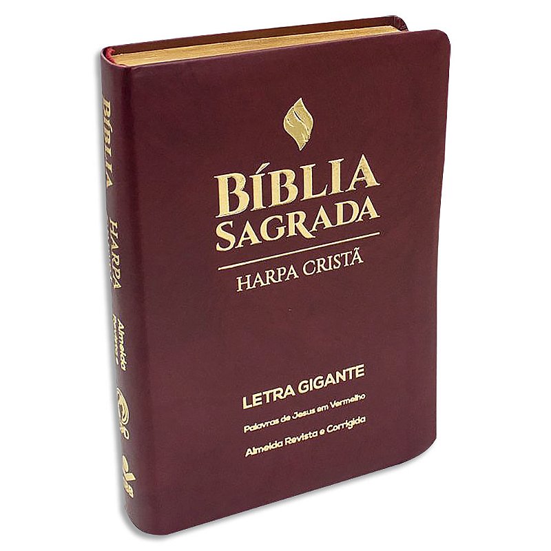 Bíblia com Harpa ARC Letra Gigante capa Vinho - Livraria Evangélica Online