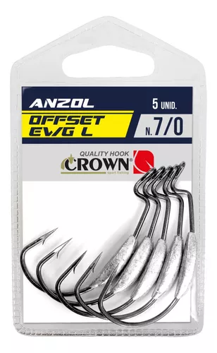 Anzol Crown Offset EWG Lastreado 7/0 c5 - Top Aventura, esportes