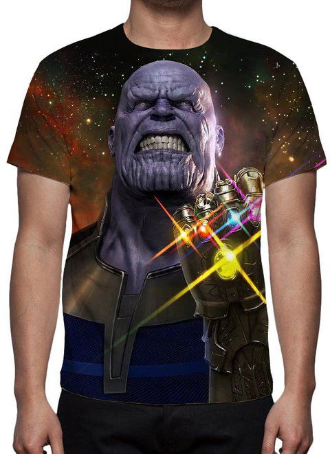 MARVEL - Vingadores Guerra Infinita - Thanos Modelo 1 - Camiseta de Cinema  - Kanikoss Moda Nerd - A primeira loja Geek dos super Heróis Brasileiros