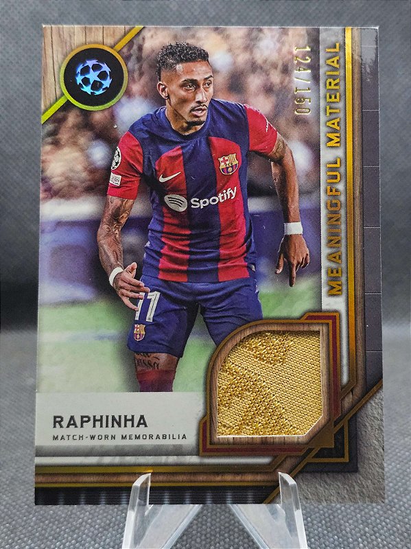 Topps Museum UEFA Meaningful Material Citrine 2023-24 RAPHINHA