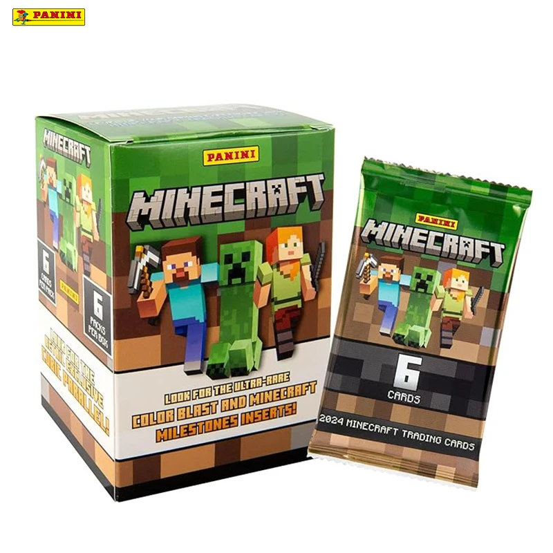 Lacrado] Minecraft Blaster Box - Panini - 36 Cards - Cartinhas do