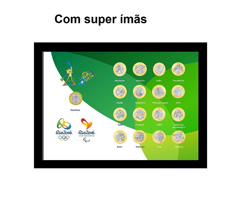 Quadro Porta Moedas Olimpiadas Coleção Jogos Olimpicos Magnético ...