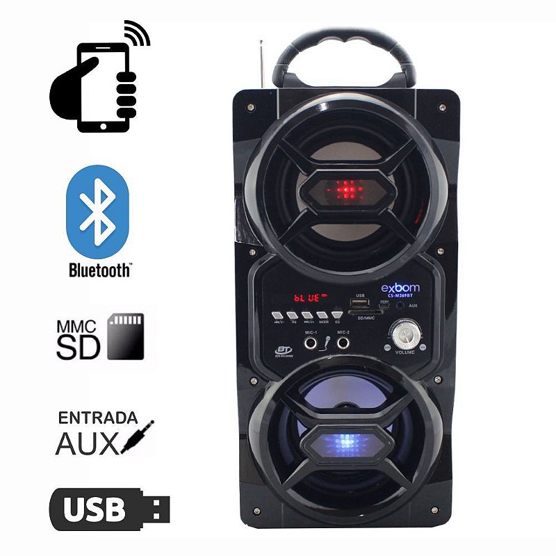 Caixa De Som Bluetooth 12w Cs-m269bt - China Mix