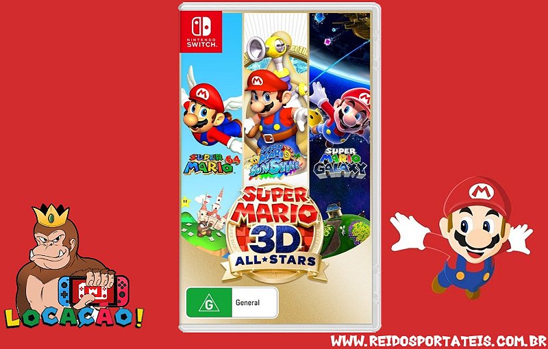 Aluguel de Jogos Nintendo Switch SUPER MARIO 3D ALL STARS - Rei dos  Portáteis - De gamer para gamers.