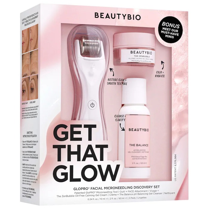 BIO-PROJECT SKIN CREATOR セット BeautyBio Get That Glow - GloPRO® Facial Microneedling Discovery