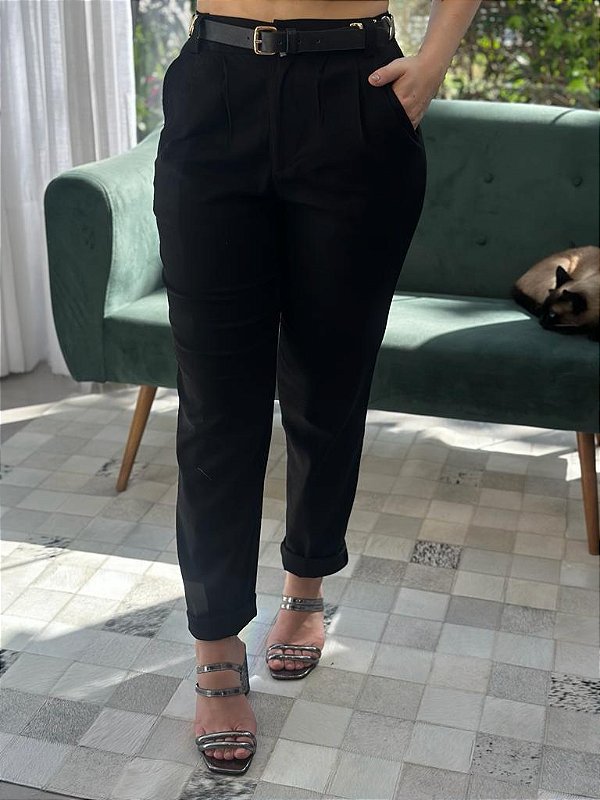 Calça Feminina Alfaiataria Reta Linho Compre Online