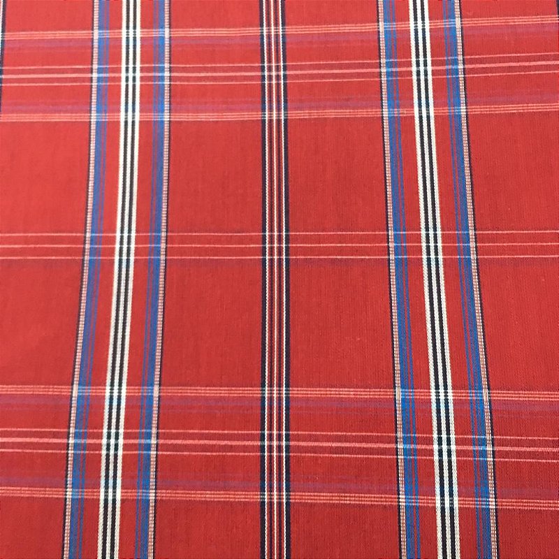 Tecido Tricoline Xadrez Vermelho, 100% Algodão, 50cm x 1,50m - Loja de  Tecido no Brás