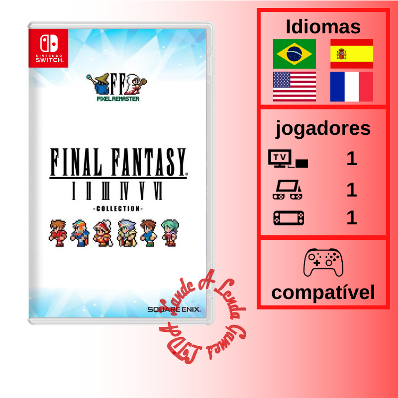 ファイナルファンタジー I II III IV V VI コレクション アジア Final Fantasy I-VI Pixel Remaster Collection - SWITCH [ÁSIA