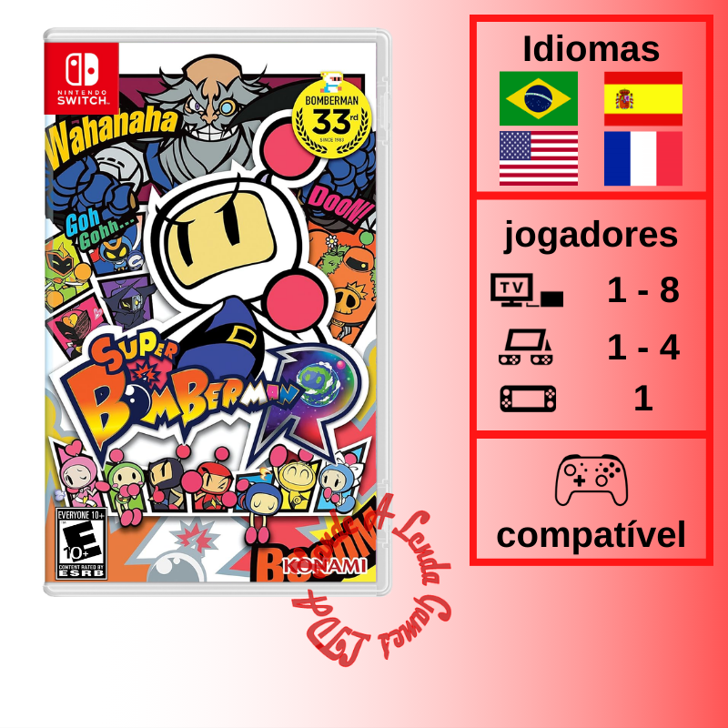 Super Bomberman R - SWITCH [EUA] - Xande A Lenda Games. A