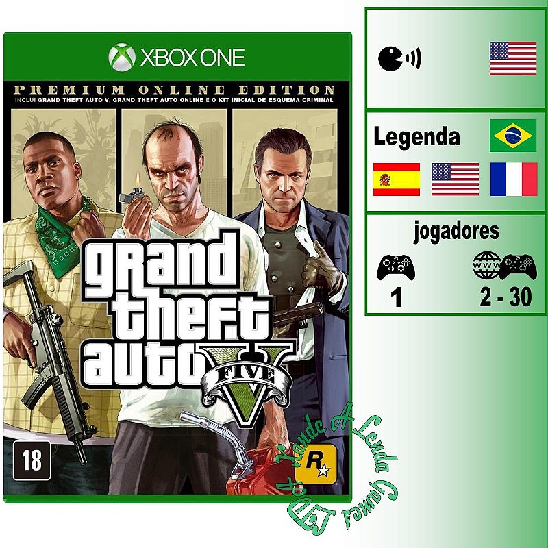 Jogo GTA V - Premium Online Edition - PS4