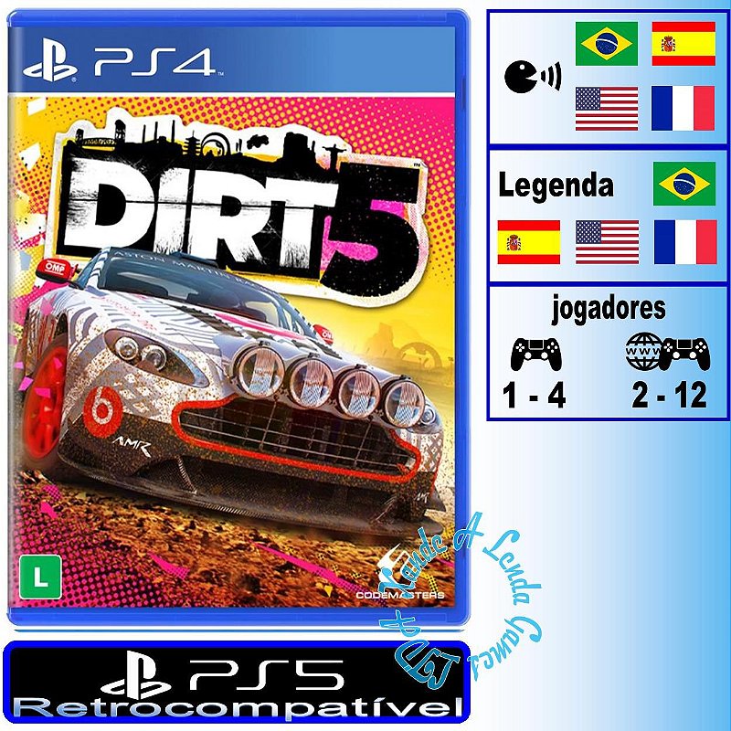 Jogo De Corrida Ps4 Dirt 5 Novo Original Codemasters em Promoção