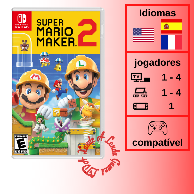 Super Mario Maker 2 - SWITCH [EUA] - Xande A Lenda Games. A sua