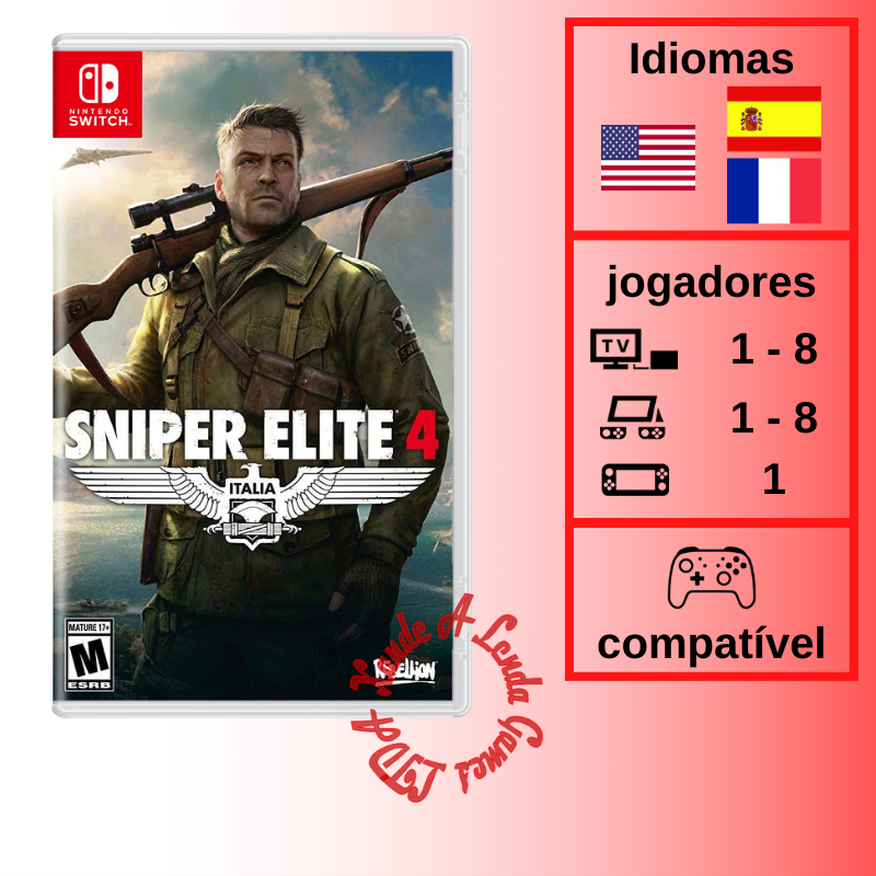 Sniper Elite 4 - SWITCH [EUA] - Xande A Lenda Games. A sua loja de