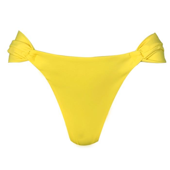 Short Levanta Bumbum Amarelo Liso com Regulagem