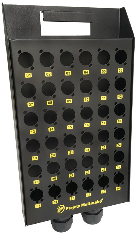 CAIXA MULTICANAL 36 CANAIS VAZIA + 2 PRENSA CABO