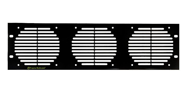 RÉGUA PADRÃO RACK 19" 3U P/ 3 VENTILADORES