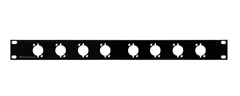 RÉGUA PADRÃO RACK 19" 1U P/ 8 XLR