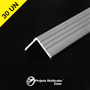 PERFIL DE ALUMÍNIO LATERAL 18 MM - KIT COM 30 METROS (EM PEDAÇOS DE 1 METRO)