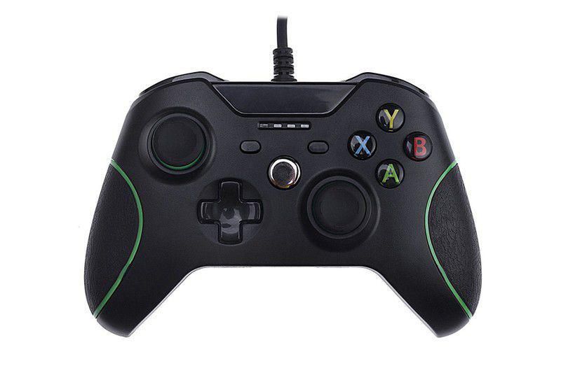 Controle com fio para Xbox one, GENAI com dupla vibração Controlador de  Jogos com fio Xbox One, Controlador de joystick USB, Gamepad com Macaco de