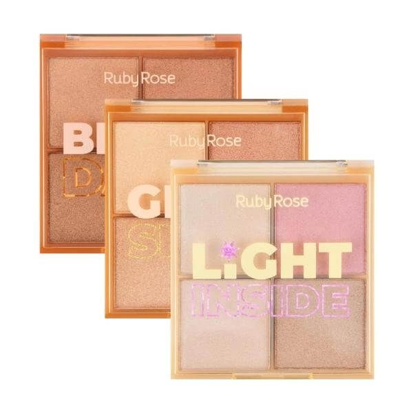Paleta de iluminadores Glow - Ruby Rose - Love Store Makeup - A sua Loja de  Maquiagem Online