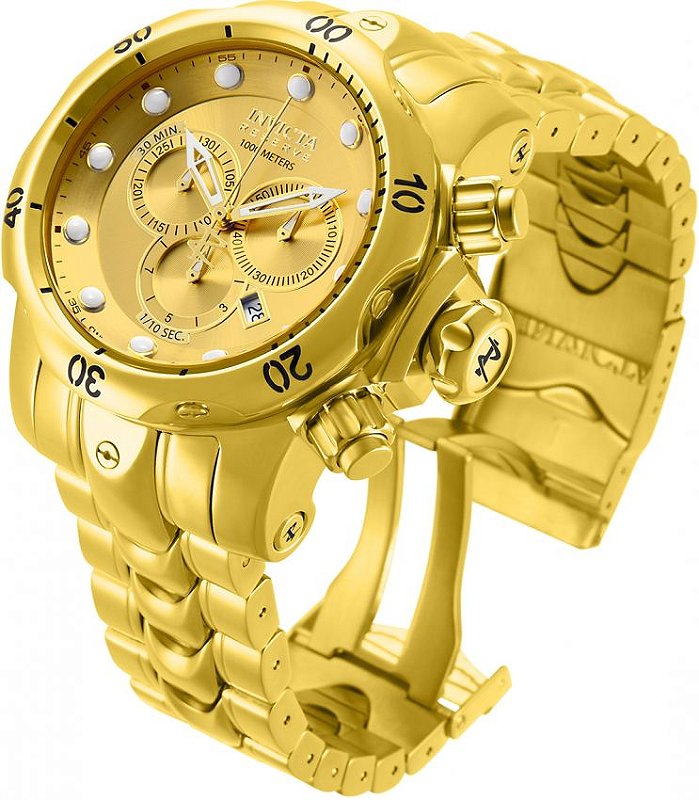 イワンカツ Relógio Invicta Reserve Venom 14503 52mm banhado a Ouro 18k Suíço