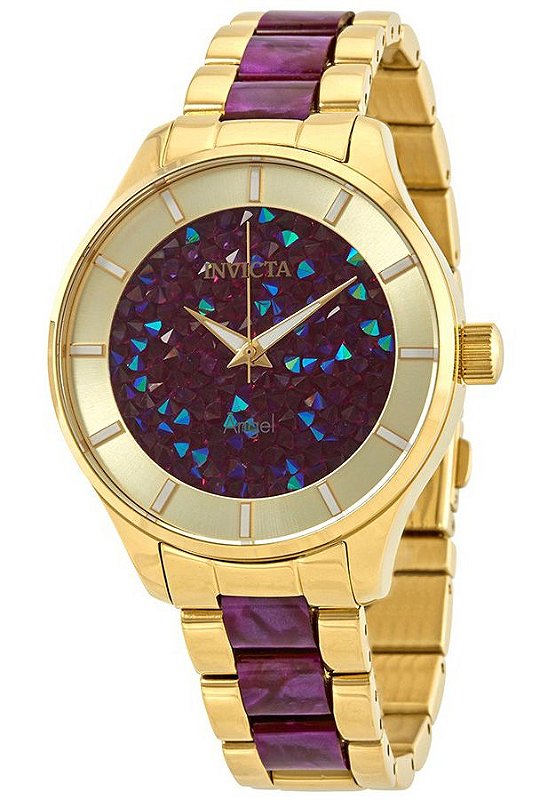 invicta feminino dourado