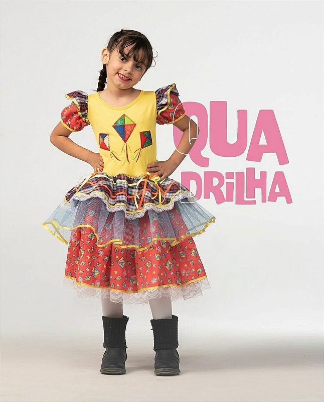 Vestido Junino Infantil LUXO - Loja Mundo da Dança - Roupa de Ballet,  Fantasias, Bodys baby.