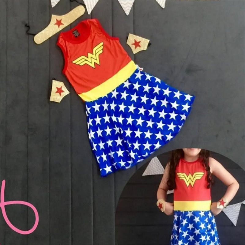 Fantasia Mulher Maravilha Infantil Loja Mundo da Dança Roupa