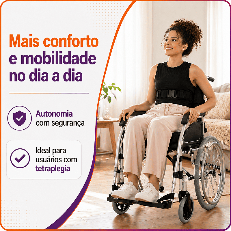 Cadeira De Rodas Reclinável Tetra D700 Até 130kg - Dellamed